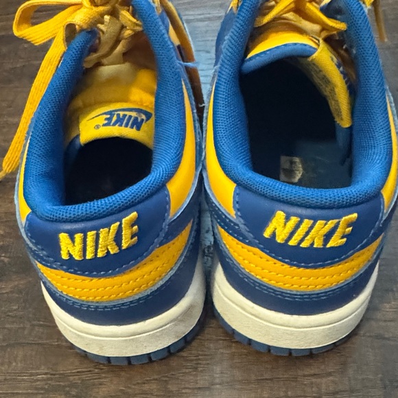 Nike Blue and Yellow Dunks Low-Top Sneakers - Picture 4 of 8